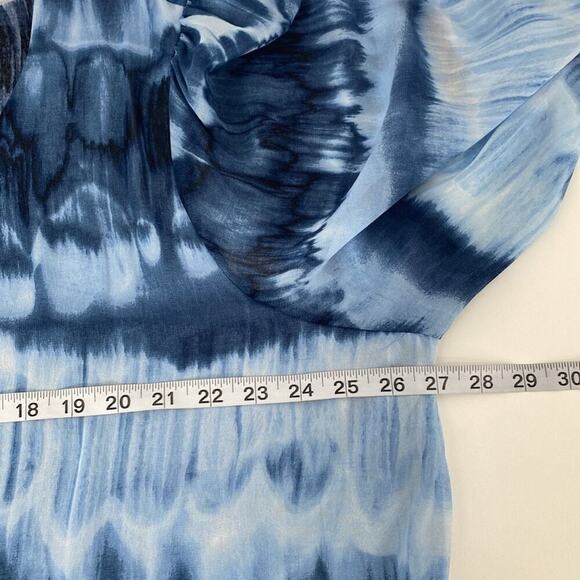 Calvin Klein Tie Dye Blouse Women's 3X Blue - Picture 10 of 14